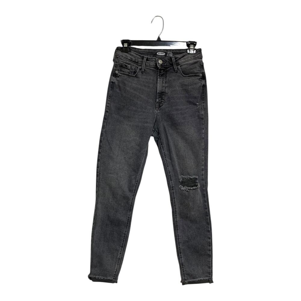Old Navy Super Skinny Extra High Rise Washed Black Size 8